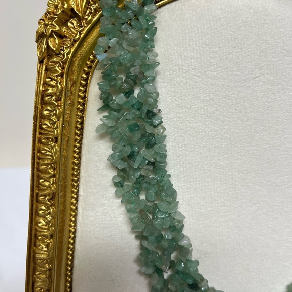 Necklacece-Avertine nugget, NWOT, shades of green, 18”, 925 clasp, wtg 2.8 oz. - Picture 4 of 14